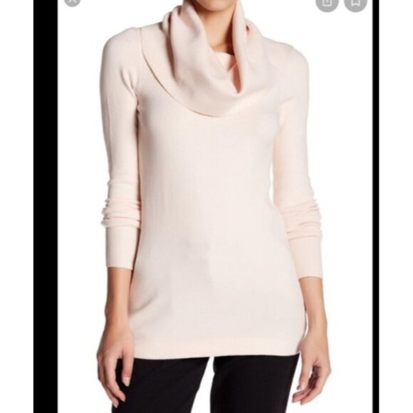 French Connection Cowl Neck Fitted Sweater Cream Size Large - Picture 1 of 8